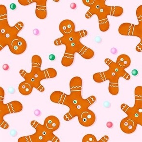 Gingerbread Men - Pink