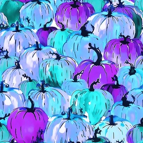 Painted Pumpkin - Blue/Purple
