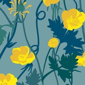 Buttercup Fields - part of the 'Buttercup Field' colourway from the Buttercup collection.