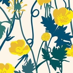 Buttercup Fields - part of the 'Buttercream' colourway from the Buttercup collection.
