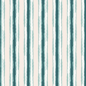 Fun Wonky Stripes in Shades of Green
