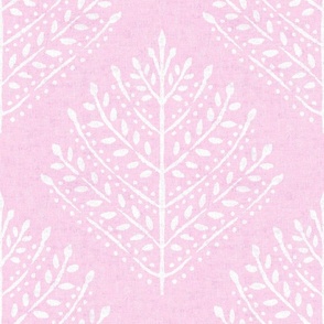 Baby Pink Eloise Leaves Textured Large Scale