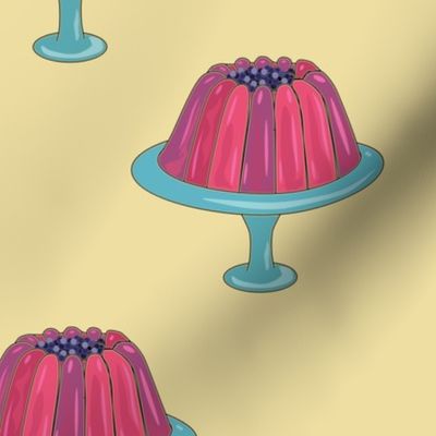 gelly cake -yellow background