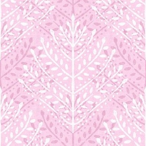 Baby Pink Eloise Garden Leaves Textured Regular Scale