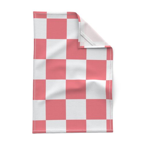 Four Inch Pink and Light Gray Checkerboard Squares