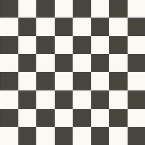 black & cream checkers| playful retro checkered geometric fall Halloween print