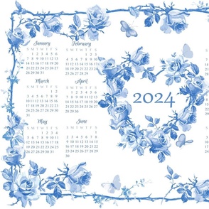 Cait 2024 Tea towel blueberry