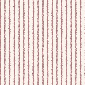 pinstripe dusty rose purple stripes on off-white ivory cream