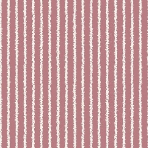 pinstripe off-white ivory cream stripes on dusty rose purple