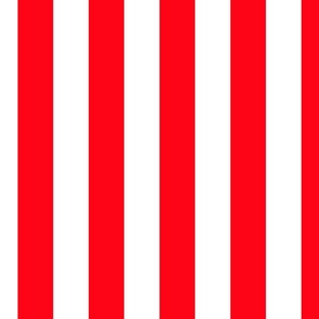  Carmine Red and White 2 inch Cabana Tent Stripes