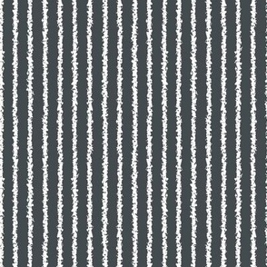 pinstripe white stripes on off-black