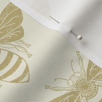 Gold Honey Bees-on a soft Yellow Background  (Large)