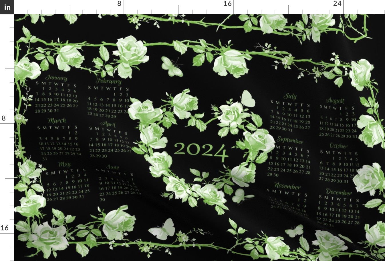 Cait 2024 Tea towel key lime sable