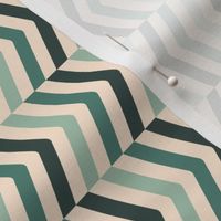 Green Chevron {on Off White} 