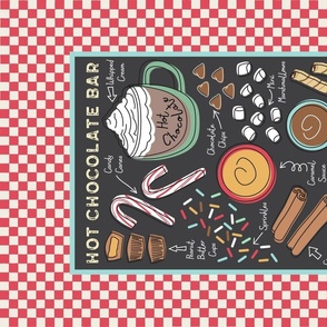 hot chocolate bar tea towel