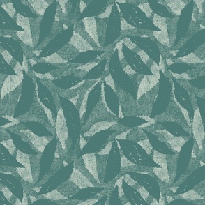 Scattered leaves-smokey teal