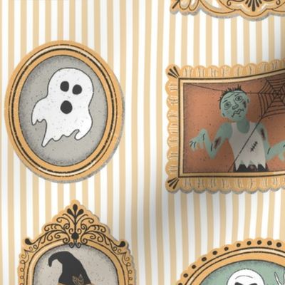 Monster Mash Vintage Halloween Photo Frames Gallery Wall (Wallpaper Size)
