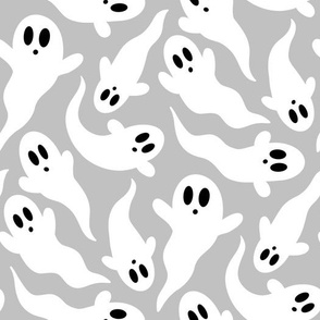 Halloween Ghosts Gray