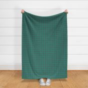Retro green and brown plaid