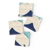 Coastal Chic Anchor Mix Navy And Opal Green - Large