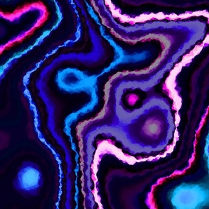 neon, pink, purple, blue and black abstract