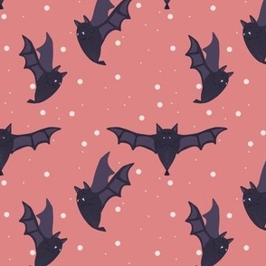 Cute Bats on a Pop of Pink | Halloween, Fall and Autumn Pattern