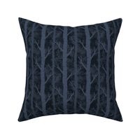 Silver Birch - Navy Blue (Small Scale)