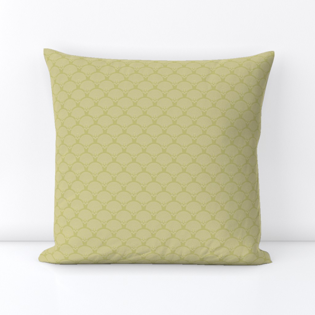 (S) geometric minimalist shells coastal chic green