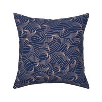 (m) waves coastal chic navy