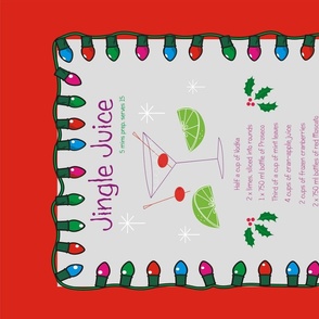Jingle Juice Recipe Tea Towel