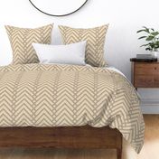 Normal scale // Mod herringbone // khaki and ivory textured geometric geometric retro zigzag chevron