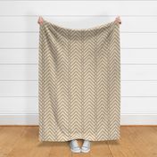 Normal scale // Mod herringbone // khaki and ivory textured geometric geometric retro zigzag chevron