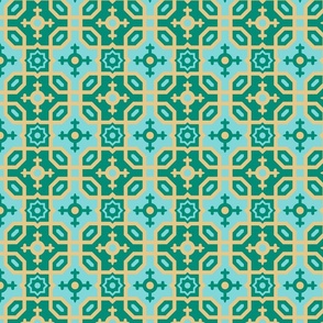 Geometric Pattern: Templo: Turquoise