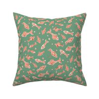 Gone fishing Vintage Green and brown coral fish by Jac Slade