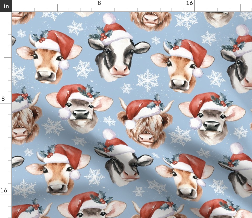 Medium Scale / Christmas Cows / Sky 
