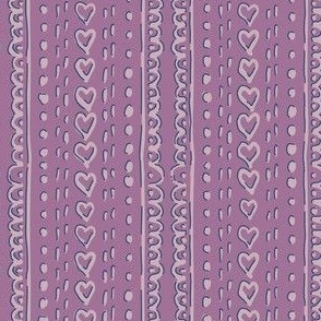 SMALL Eyelet pattern - Lavender on Purple