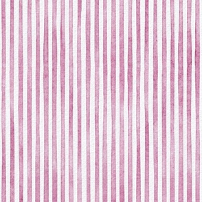 watercolor pink stripe - bubble gum color - botanical pink stripe wallpaper