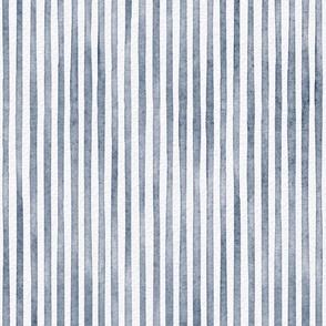 watercolor blue stripe - indigo blue - botanical indigo blue  stripe wallpaper
