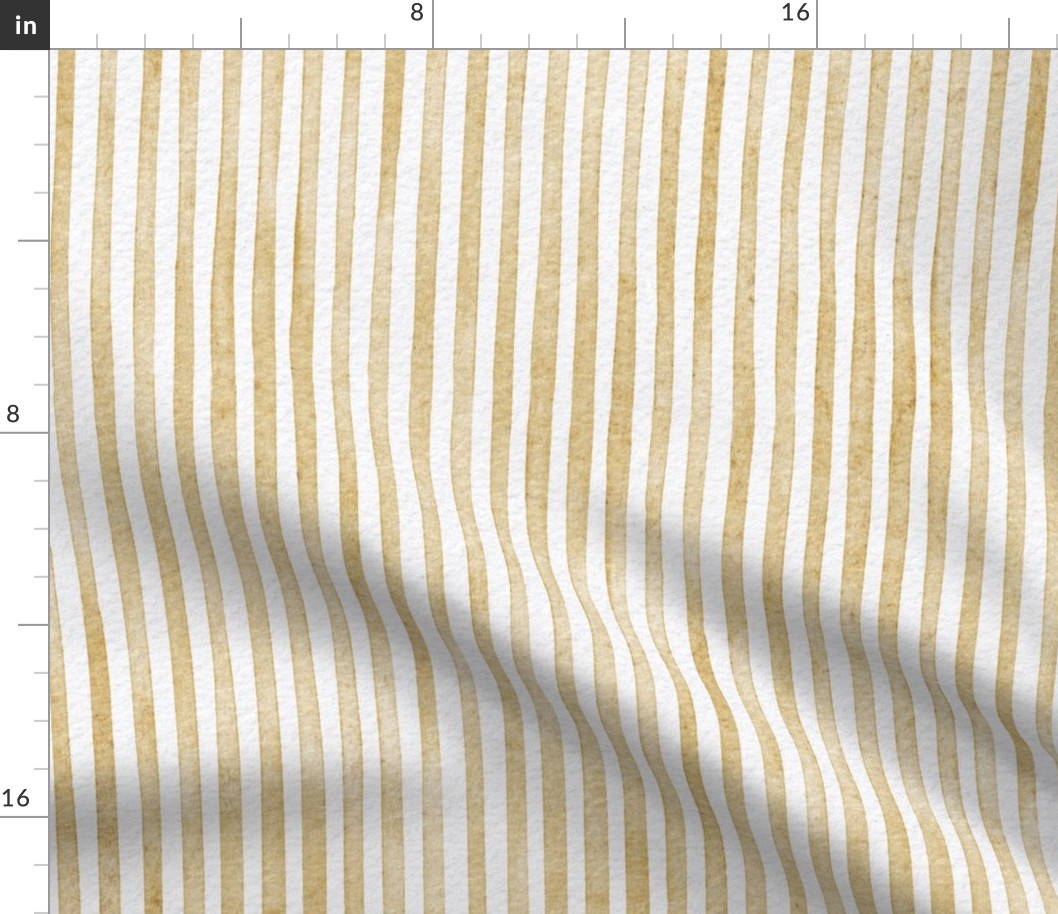 watercolor mustard stripe - mustard color - botanical mustard stripe wallpaper