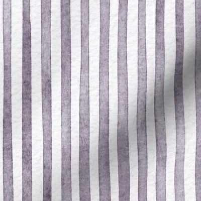 watercolor dark purple stripe - plum color - botanical purple stripe wallpaper