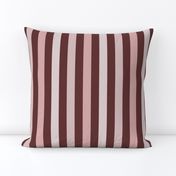 MVDL - Mauve and Persian Plum Brown Stripes - 1-inch wide