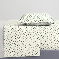 Dotty Roar, green on cream white (medium) - organic animal print spots