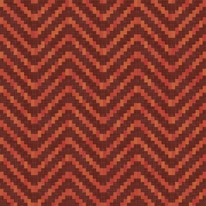Chevron Texture - Rusty Red / Large