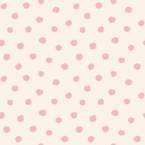 Dotty Roar, pink on cream white (medium) - organic animal print spots