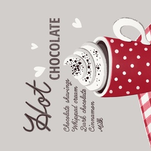 Hot Chocolate Hot Cocoa Red Gingham Tea Towel Recipe