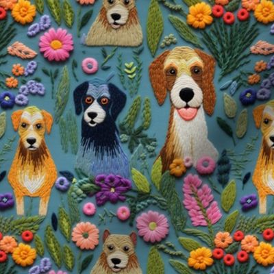 Embroidery dogs