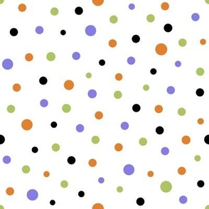 Halloween Vintage Confetti Polka Dots White Background - Md. 