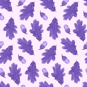   (S) Purple Fall Leaves and Acorns