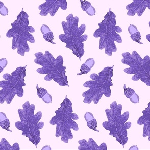  (M) Purple Fall Leaves and Acorns