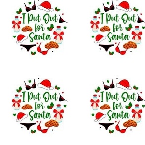 3" Circle Panel I Put Out for Santa Funny Sarcastic Christmas Milk and Cookies for Embroidery Hoop Projects Quilt Squares Iron on Patches